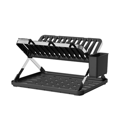comprare Portapiatti di cucina pieghevole portautensili in metallo sostenibile per lo stoccaggio e l'essiccazione fabbricazione online