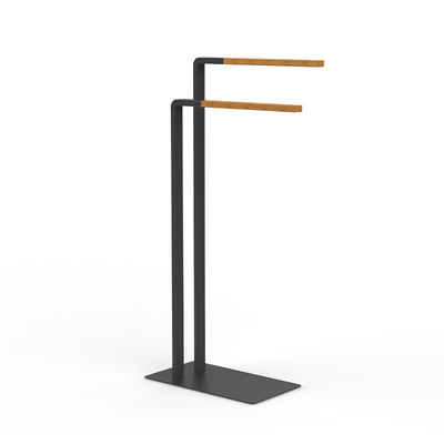 comprare Caldato Nero Bambù Bagno Toilet Stand Metallo Portachiavi fabbricazione online
