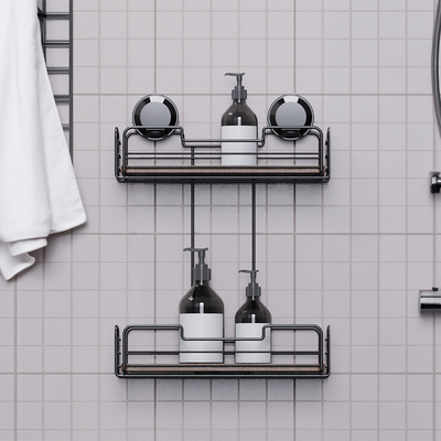 comprare Doccia in acciaio inossidabile senza perforazione organizzatore montato a parete per i servizi essenziali del bagno fabbricazione online