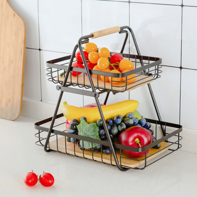 comprare Cucina non pieghevole Cesto di filo di acciaio per organizzare verdure e frutta fabbricazione online