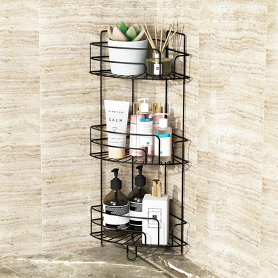 comprare Rack a tre strati di filo di ferro, scaffale d'angolo, bagno, doccia, carrozzina. fabbricazione online
