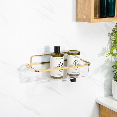 comprare Coppa di aspirazione a scaffale non pieghevole PS Box Shower Caddy per la conservazione e l'organizzazione del bagno fabbricazione online