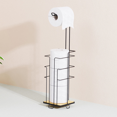 comprare Bagno Metallo Verticale In piedi Toilet Tissue Paper Roll Mensola di stoccaggio 14,5*14,5*68cm fabbricazione online