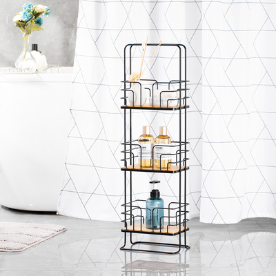 comprare Modello in piedi Moderno bagno doccia Caddy 3 livelli Organizzatore di scaffale di filo metallico fabbricazione online