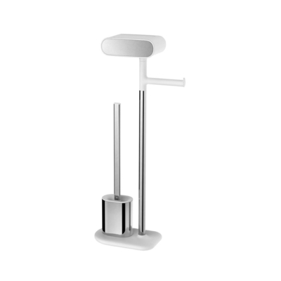 comprare Stainless Steel Bagno Toilette Spazzola E Porta Rulli Set OEM Free Standing fabbricazione online