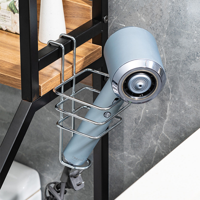 comprare Organizzatore di bagno montato a muro in acciaio inossidabile con tazza di aspirazione e scaffale di filo di ferro fabbricazione online