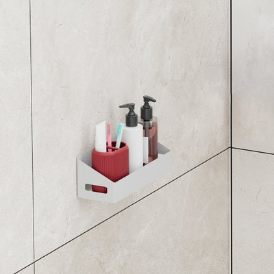 comprare Organizzatore da bagno giapponese a muro Reggiolino per doccia in angolo Senza trivellazione fabbricazione online