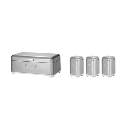 comprare Mantenete freschi e organizzati gli elementi essenziali della vostra cucina con la serie Crown Metal Bread Bin Set fabbricazione online
