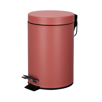 comprare 3L / 5L / 8L / 12L / 20L / 30L SS cestino rotondo di acciaio inossidabile copertura di rotolamento pedale per piedi cestino ideale per ufficio o commerciale fabbricazione online
