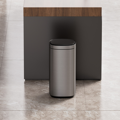 comprare Cestino per rifiuti di acciaio inossidabile con sensore di movimento per uso domestico ad alta capacità Cestino per rifiuti automatico in acciaio inossidabile con sensore intelligente per il soggiorno 40L fabbricazione online