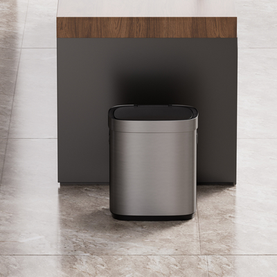 comprare Cisterna per rifiuti in acciaio inossidabile per ufficio e cucina automatico senza contatto con sensore intelligente fabbricazione online