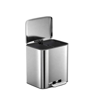 comprare 11.5L*2 Acciaio inossidabile Soft Close Quadrato Pedal cestino per il soggiorno e l'ufficio fabbricazione online