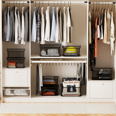 comprare Cestini in acciaio a maglia contenitori organizzatori per la casa armadio dispensa armadio cucina frigorifero frutta trucco metallo wire basket fabbricazione online
