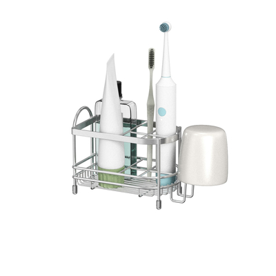 comprare Possessori di spazzolino per bagno Spazzolino elettrico e organizzatore di dentifricio Accessori da bagno per la vasca doccia fabbricazione online