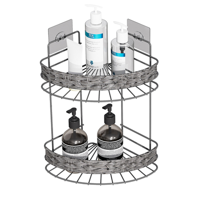 comprare 2 livelli senza perforazione Muro bagno montato ripiano di stoccaggio CASTELLO di ferro organizzatore PS Box doccia Caddy fabbricazione online