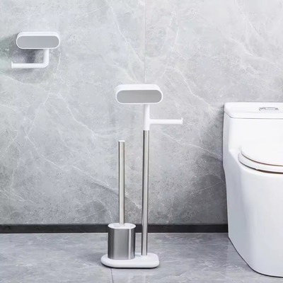 comprare Compatta spazzola igienica in acciaio inossidabile e porta carta igienica per bagno fabbricazione online