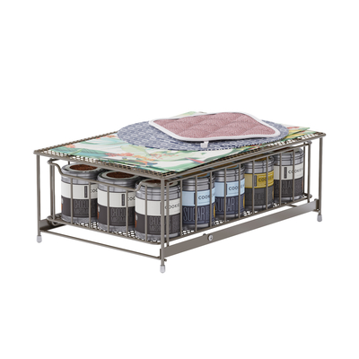 comprare Mantenere la cucina ordinata con il carrello di stoccaggio scorrevole organizzatore rettangolare sotto il lavandino fabbricazione online
