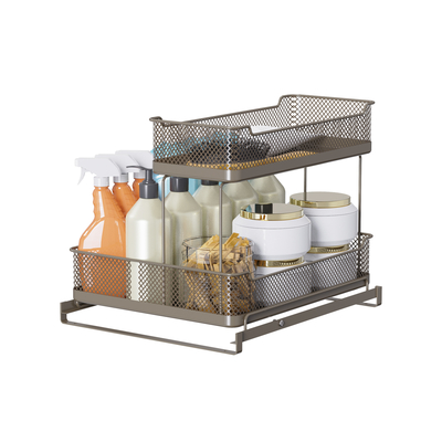 comprare sotto organizzatore lavandino Cesto scorrevole Organizzatore Cesto da cucina Cesto da stoccaggio Logo personalizzato per tipo di bancone fabbricazione online