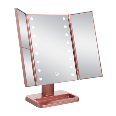comprare Eleganza pieghevole dello specchio della vanità con bordo piatto e bivello fabbricazione online