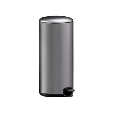 comprare 30L Acciaio inossidabile per uso domestico Pedale con tappo sottile elegante Cestino dei rifiuti Cestino delle polveri Cestino morbido chiuso rotondo Cestino dei rifiuti metallici rotondo fabbricazione online