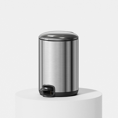 comprare 30L bagno in acciaio inossidabile tappo sottile pedale cestino cestino rifiuti cestino polvere morbido chiudi rotondo cestino metallico sostenibile fabbricazione online