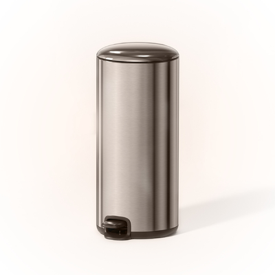 comprare 30L Acciaio inossidabile Capo sottile Pedal cestino per la cucina domestica Bagno morbido chiuso rotondo Cestino metallico fabbricazione online