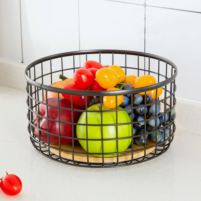 Organizzatore di cucina di design moderno Cesto di filo di ferro per lo stoccaggio di cibi