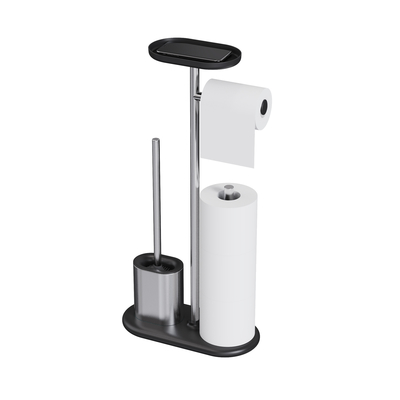 Stainless Steel Compact TPR porta carta da bagno porta spazzolino da bagno SET porta tessuto per spazzolino da bagno resistente