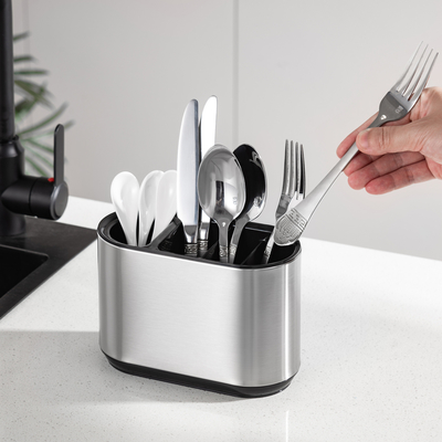 Logo personalizzato Acceptabile utensili da cucina in acciaio inossidabile per uso domestico Caddy per un design sostenibile e personalizzato