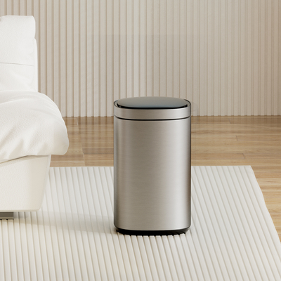 30L in acciaio inossidabile Smart Sensor Bin per soggiorno Capo automatico e rilevamento del movimento Disegno rettangolare
