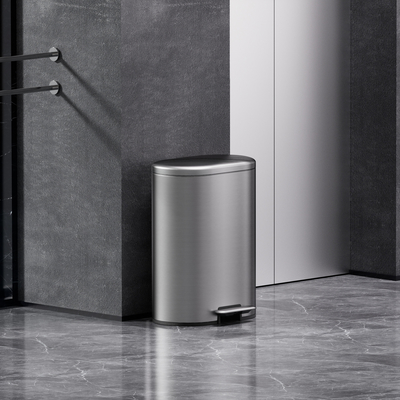 Rectangular Soft Close Pedal Bin con funzione ANTI-FINGERPRINT e Materiale in acciaio inossidabile durevole