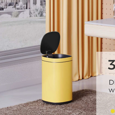 STANDING Bottiglia del cestino 30L/40L/50L Acciaio inossidabile Canno della spazzatura del ufficio Button Open OEM per la struttura del ufficio STANDING