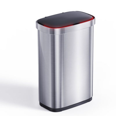 Sensore intelligente Automatico 20L 16L Quadrato Sensore in acciaio inossidabile senza contatto Cestino della spazzatura Intelligente con batterie richieste Sì