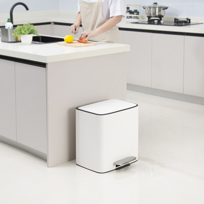 11.5L*2 Acciaio inossidabile Soft Close Quadrato Pedal cestino per il soggiorno e l'ufficio