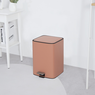 18L in acciaio inossidabile Soft Close Quadrato Pedal cestino per il soggiorno e ufficio Pedal struttura del piede