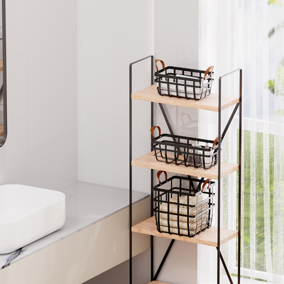 Cestini di stoccaggio organizzatore contenitori per la casa armadio dispensa armadio cucina frigorifero frutta trucco cesto metallico