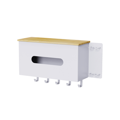 Magnetic Attraction Shower Rack No Drilling Organizzatore bagno montato a parete Multifunzione Tissue Box