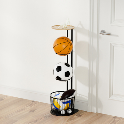 Organizzatore di portico multifunzione per uso domestico dietro la porta Racchetto per attrezzature sportive Racchetto per palloni