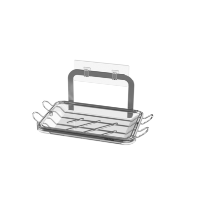 Organizzatore bagno multifunzione Tazza di aspirazione Rack di filo di ferro Acciaio inossidabile senza perforazione Caddy doccia montato a parete