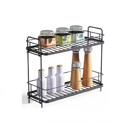 2 Livello Rack organizzatore portapiatti Rack di cucina Rack di archiviazione Rack di metallo Rack di cucina Stagione di stoccaggio