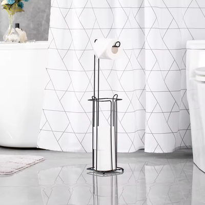 Dispenser di carta da bagno a piedi Tissue Toilet Paper Roll Mensola di stoccaggio Portante di carta igienica