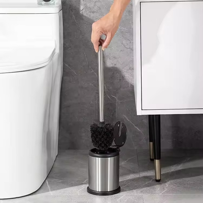 Spazzola igienica in acciaio inossidabile economica con porta aperto automatico facile e filamento antibatterico PP