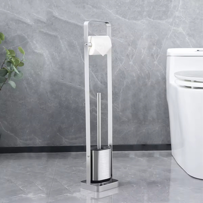 Acciaio inossidabile Compatto bagno TPR porta spazzole per toilette SET Stile Hot Europe Materiale coppa durevole Polipropilene