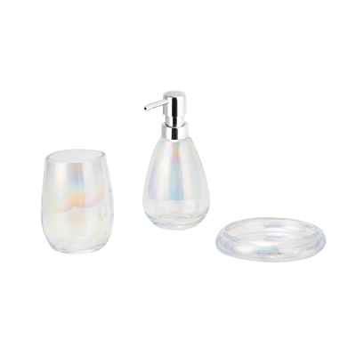 Conchiglie colorate Stile Dispensatore di spazzola di sapone di vetro Dispensatore di spazzolino per denti Portatore di accessori per il bagno Set