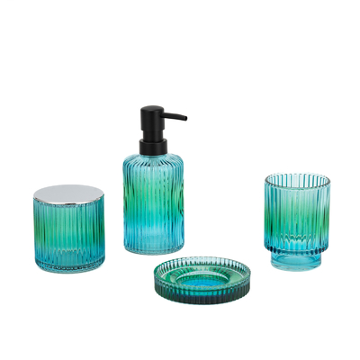 Conchiglie colorate Stile Dispensatore di spazzola di sapone di vetro Dispensatore di spazzolino per denti Portatore di accessori per il bagno Set