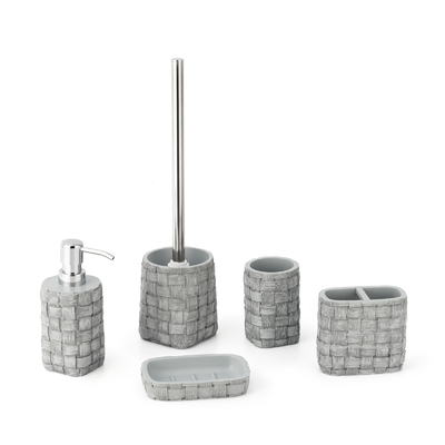 Accessori da bagno a poliresina Set Dispensatore di schiuma Dispensatore di sapone Spazzolino per denti Porta sapone