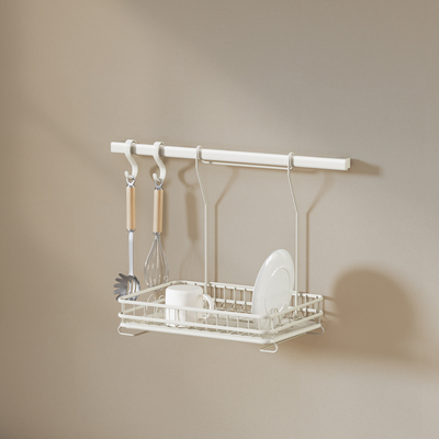 Rack di spezie cucina appesa portaposti in parete bianca tipo montato per cucina organizzata e ordinata