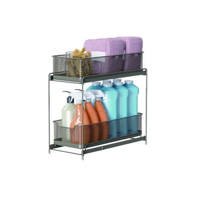 Sotto il lavandino organizzatore cesto scorrevole moderno bagno cesto di stoccaggio combinazione di stile e funzione