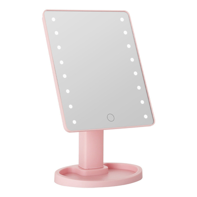 Semplice piano di lavoro rettangolare con macchiaio a led Specchi con vassoio di vanità