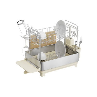 2 livelli rettangolare in acciaio inossidabile porta piatti staccabile Premium cucina porta piatti Drainer Tavola porta piatti asciugatrice